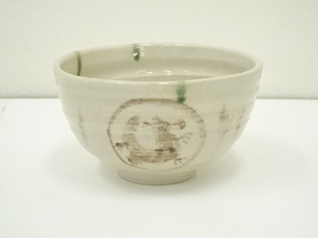 JAPANESE TEA CEREMONY / TEA BOWL CHAWAN YASHICHIDA ORIBE  
